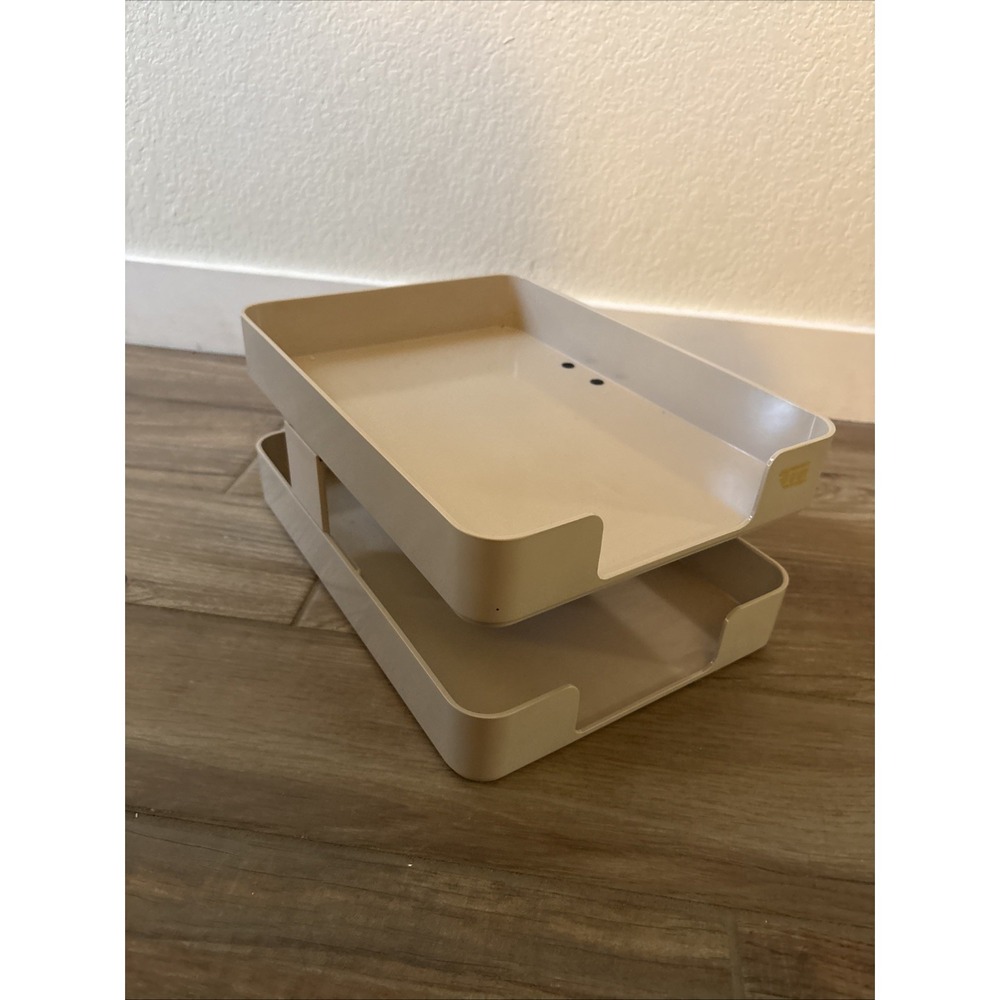 William‎ Sklaroff Radius One Desk Organizer Tray Tan Beige Vintage Mid Century